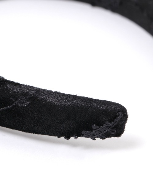 LAKOLE（ラコレ）の「レース付きベロアカチューシャ / 284201（カチューシャ・レディース・ホワイト/ライトブルー/ブラック・FREE）」の6枚目の写真