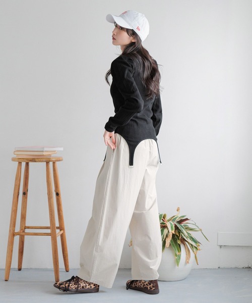 LOWRYS FARM（ローリーズファーム）の「フラワーガーター２Ｐ 253678（Tシャツ/カットソー・レディース・グレー/ブラック/その他・FREE）」の6枚目の写真