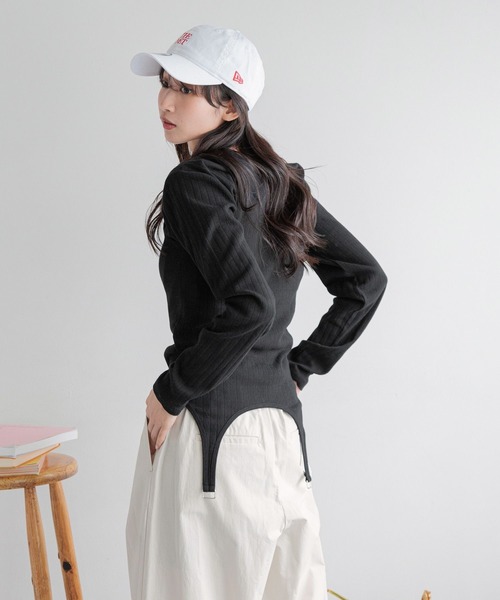 LOWRYS FARM（ローリーズファーム）の「フラワーガーター２Ｐ 253678（Tシャツ/カットソー・レディース・グレー/ブラック/その他・FREE）」の8枚目の写真