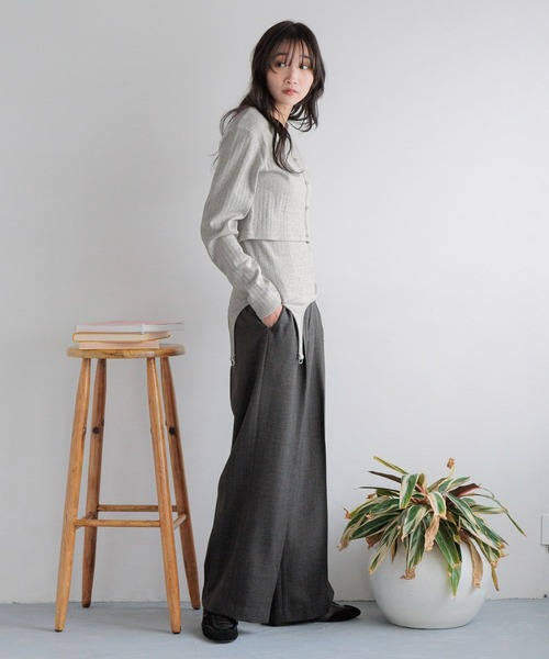 LOWRYS FARM（ローリーズファーム）の「フラワーガーター２Ｐ 253678（Tシャツ/カットソー・レディース・グレー/ブラック/その他・FREE）」の15枚目の写真