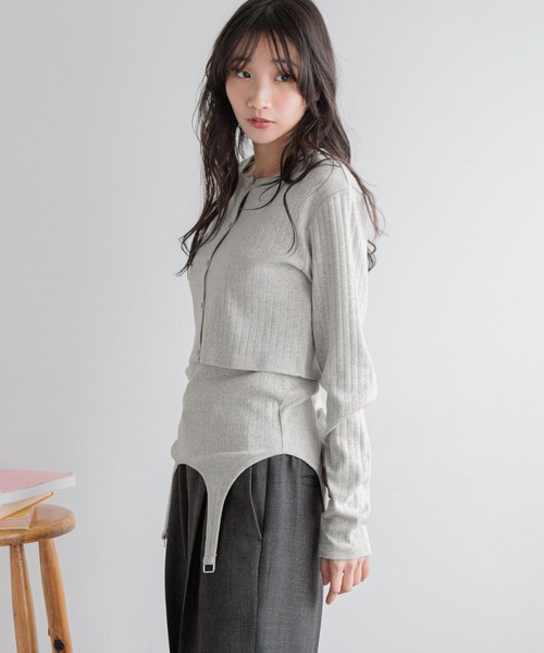 LOWRYS FARM（ローリーズファーム）の「フラワーガーター２Ｐ 253678（Tシャツ/カットソー・レディース・グレー/ブラック/その他・FREE）」の17枚目の写真