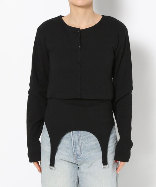 LOWRYS FARM（ローリーズファーム）の「フラワーガーター２Ｐ 253678（Tシャツ/カットソー・レディース・グレー/ブラック/その他・FREE）」の18枚目の写真