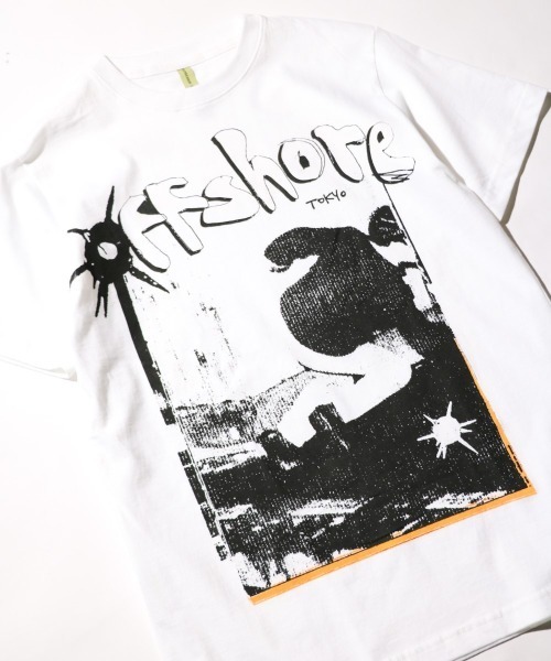 C.E.L.STORE(セルストア)の「offshore Tokyo / オフショアトウキョウ REOPENING TEE ヤビクエンリケユウジ シルクスクリーン 半袖Tシャツ アメリカ製(Tシャツ/カットソー・メンズ・ブラック/ホワイト・LARGE/MEDIUM)」の4枚目の写真