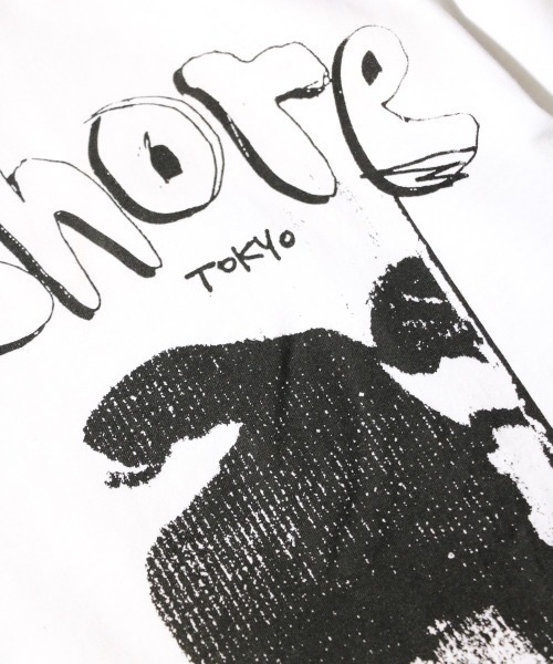 C.E.L.STORE(セルストア)の「offshore Tokyo / オフショアトウキョウ REOPENING TEE ヤビクエンリケユウジ シルクスクリーン 半袖Tシャツ アメリカ製(Tシャツ/カットソー・メンズ・ブラック/ホワイト・LARGE/MEDIUM)」の5枚目の写真