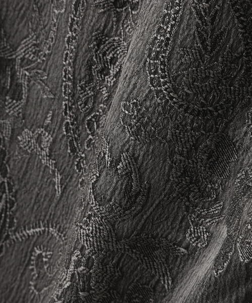 Chica（チカ）の「Chica/チカ/フローラル ジャガード ピグメント ワイドパンツ（その他パンツ・レディース・ブラック・L）」の13枚目の写真