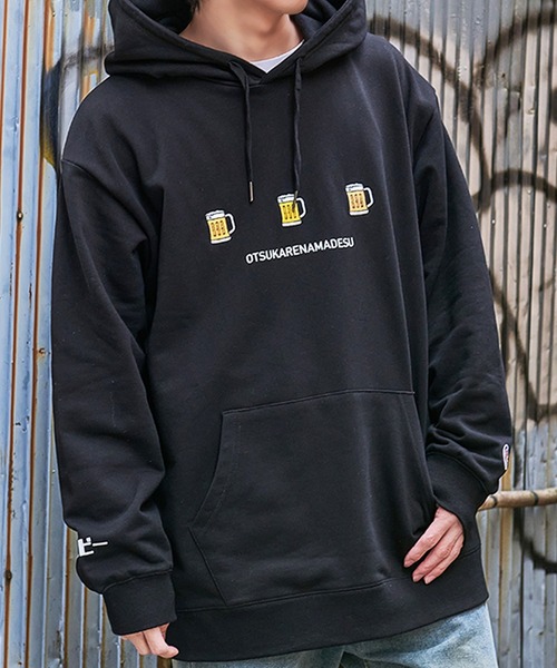 SILVER BULLET（シルバーバレット）の「『YOIDORE/よいどれ』おつかれなまビール長袖パーカー【Z】（パーカー・レディース・ブラック/ホワイト・XL/L/M）」の10枚目の写真