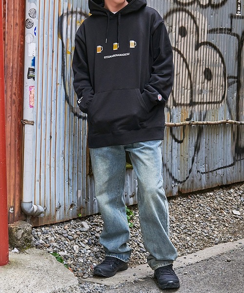 SILVER BULLET（シルバーバレット）の「『YOIDORE/よいどれ』おつかれなまビール長袖パーカー【Z】（パーカー・レディース・ブラック/ホワイト・XL/L/M）」の13枚目の写真