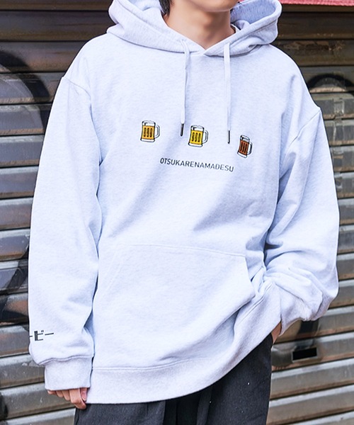 SILVER BULLET（シルバーバレット）の「『YOIDORE/よいどれ』おつかれなまビール長袖パーカー【Z】（パーカー・レディース・ブラック/ホワイト・XL/L/M）」の3枚目の写真