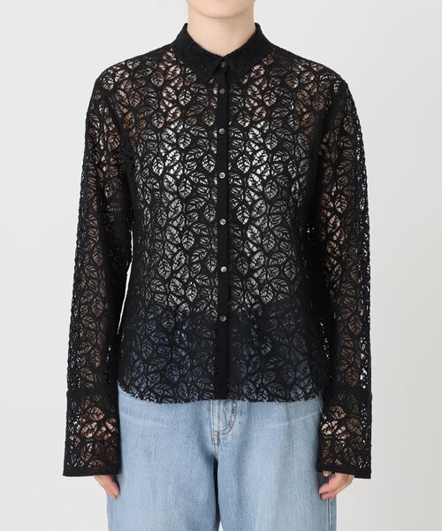 IENA（イエナ）の「《追加》ラッセルレースシャツ（シャツ/ブラウス