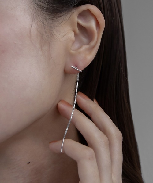 abaskdesign（アバスクデザイン）の「金属アレルギー対応 シンプルT字アメリカンピアス（ピアス（両耳用）・レディース・シルバー/ゴールド・FREE）」の7枚目の写真
