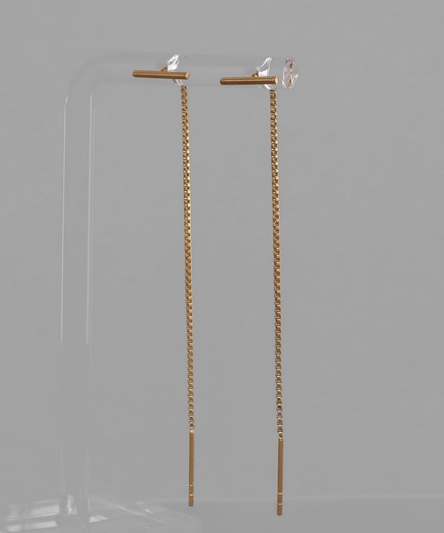 abaskdesign（アバスクデザイン）の「金属アレルギー対応 シンプルT字アメリカンピアス（ピアス（両耳用）・レディース・シルバー/ゴールド・FREE）」の10枚目の写真