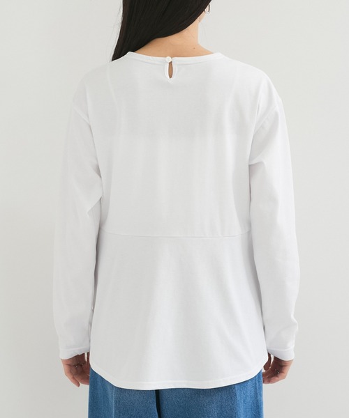 AER ADAM ET ROPE - tシャツ シアーフリルアシメコンビプル レディース シアーフリルアシメコンビプル（Tシャツ/カットソー）｜LE
