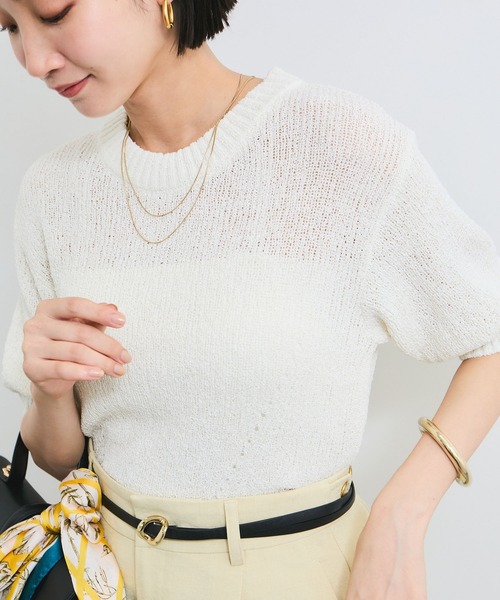 LOHEN ブークレコンパクトニットネイビーフリーサイズ