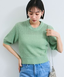 VIS | 【洗える】アイレットブークレコンパクトニット(Tシャツ/カットソー)