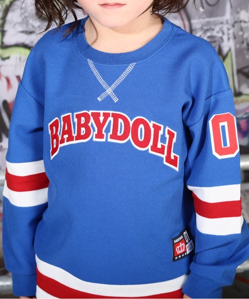 BABYDOLL（ベビードール）の「ワッペンワッフルゲームロンT 0241K（Tシャツ/カットソー・キッズ・ロイヤルブルー・80ｃｍ/110cm/100cm/120cm/140cm/90cm/130cm）」の17枚目の写真