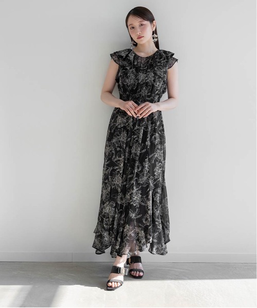 RANDA(ランダ)の「リボン×モノグラムパーツクリアヒールサンダル(サンダル・レディース・ベージュ/ブラック/ホワイト・M/L/LL/S)」の18枚目の写真