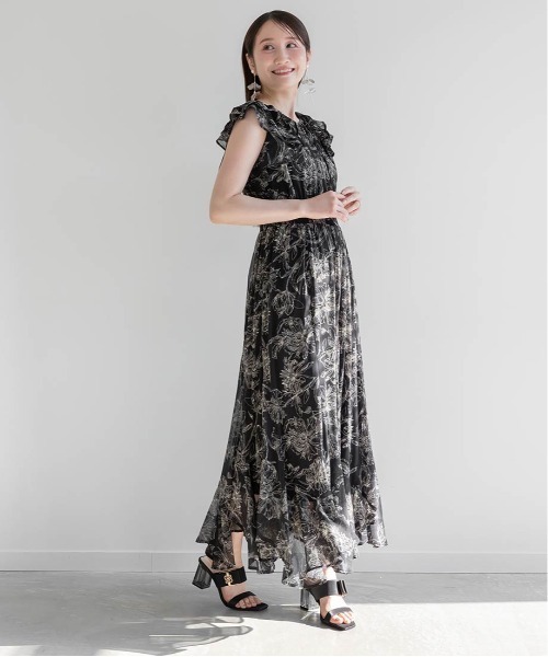 RANDA(ランダ)の「リボン×モノグラムパーツクリアヒールサンダル(サンダル・レディース・ベージュ/ブラック/ホワイト・M/L/LL/S)」の19枚目の写真