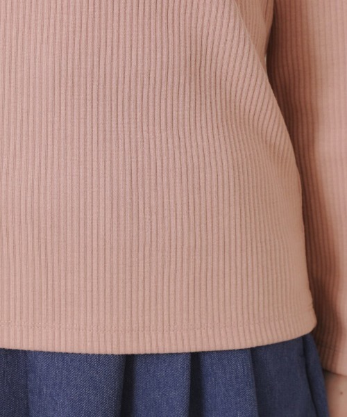 couture brooch(クチュールブローチ)の「【新色あり/通勤/マシンウォッシャブル・アンチピリング機能付き】ハートネックテレコプルオーバー(Tシャツ/カットソー・レディース・ベビーピンク/ブラック/ホワイト系5/オフホワイト・42/38/36/40)」の15枚目の写真