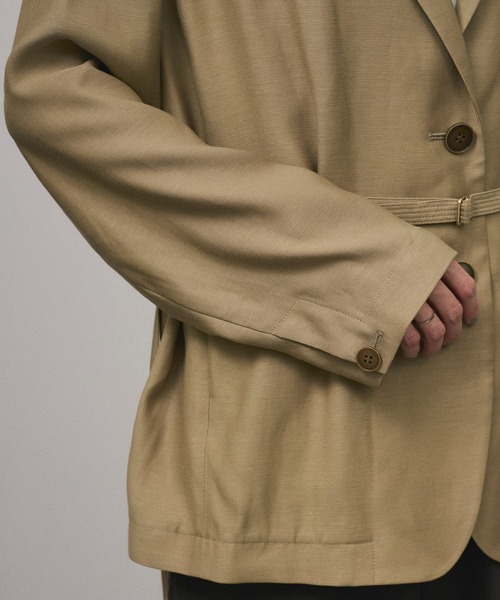 SALON adam et rope'（サロン アダム エ ロペ）の「【セットアップ対応】コンフォートジャケット（テーラードジャケット・レディース・ベージュ/チャコールグレー・M/S）」の16枚目の写真