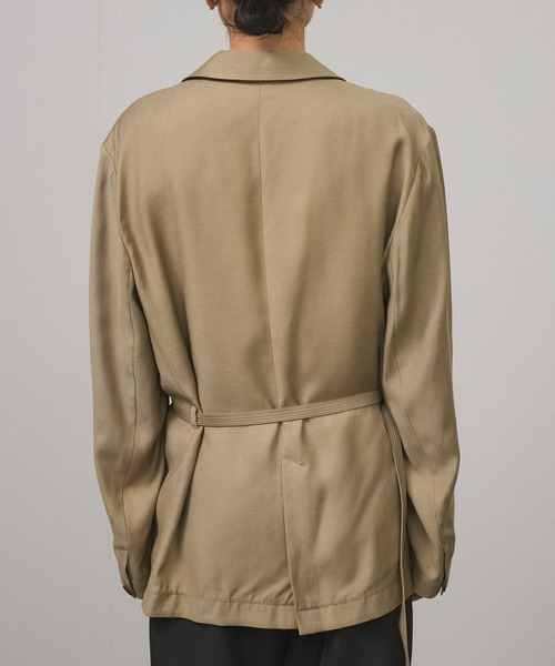 SALON adam et rope'（サロン アダム エ ロペ）の「【セットアップ対応】コンフォートジャケット（テーラードジャケット・レディース・ベージュ/チャコールグレー・M/S）」の13枚目の写真