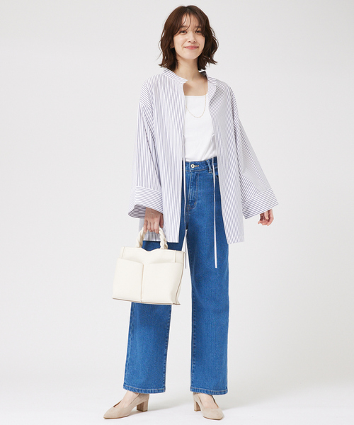 abahouse mavie(アバハウスマヴィ)の「ワイドスリーブ2WAYシャツ/春服(シャツ/ブラウス・レディース・ブルー系その他/ホワイト系その他・フリー)」の15枚目の写真