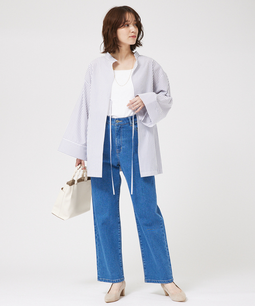 abahouse mavie(アバハウスマヴィ)の「ワイドスリーブ2WAYシャツ/春服(シャツ/ブラウス・レディース・ブルー系その他/ホワイト系その他・フリー)」の16枚目の写真