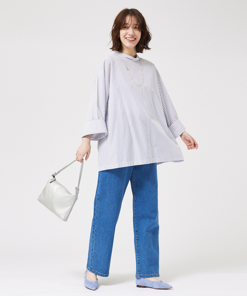 abahouse mavie(アバハウスマヴィ)の「ワイドスリーブ2WAYシャツ/春服(シャツ/ブラウス・レディース・ブルー系その他/ホワイト系その他・フリー)」の18枚目の写真