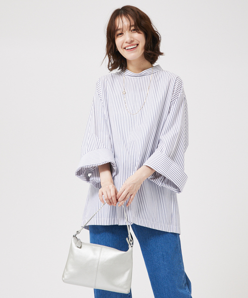 abahouse mavie(アバハウスマヴィ)の「ワイドスリーブ2WAYシャツ/春服(シャツ/ブラウス・レディース・ブルー系その他/ホワイト系その他・フリー)」の19枚目の写真
