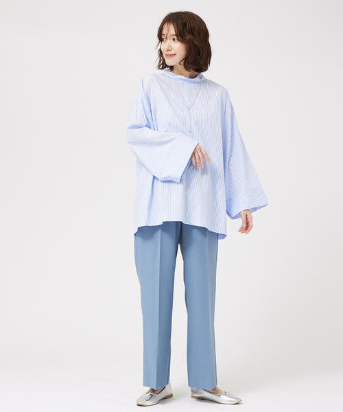 abahouse mavie(アバハウスマヴィ)の「ワイドスリーブ2WAYシャツ/春服(シャツ/ブラウス・レディース・ブルー系その他/ホワイト系その他・フリー)」の9枚目の写真