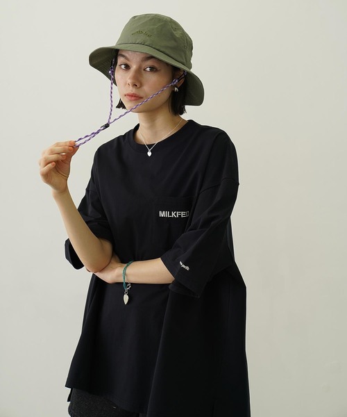 MILKFED.（ミルクフェド）の「ARCH COOPER LOGO BUCKET HAT（ハット・レディース・ベージュ/オリーブ/ブラック・ONE SIZE）」の11枚目の写真