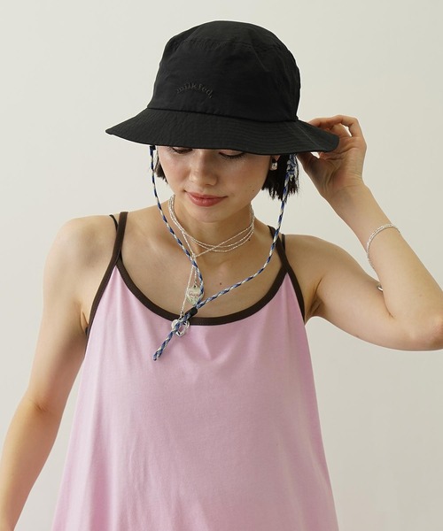 MILKFED.（ミルクフェド）の「ARCH COOPER LOGO BUCKET HAT（ハット・レディース・ベージュ/オリーブ/ブラック・ONE SIZE）」の14枚目の写真
