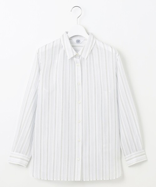 J.PRESS(ジェイプレス)の「【洗える】ランダムストライプ シャツカラー ブラウス(シャツ/ブラウス・レディース・ピンク系1/サックスブルー系1/ホワイト系1・T13/T15)」の8枚目の写真