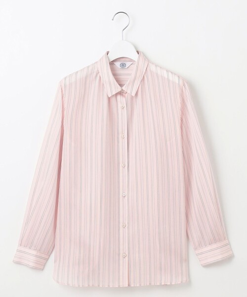 J.PRESS(ジェイプレス)の「【洗える】ランダムストライプ シャツカラー ブラウス(シャツ/ブラウス・レディース・ピンク系1/サックスブルー系1/ホワイト系1・T13/T15)」の10枚目の写真