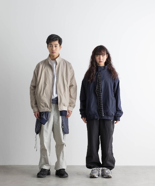 stone  ハリントンジャケット　ナイロンジャケット stein(シュタイン)/OVERSIZED HARRINGTON ZIP JACKET/Black 通販