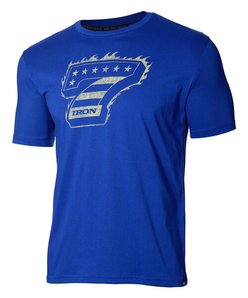 UNDER ARMOUR(アンダーアーマー)の「UAプロジェクトロック アイアン ショートスリーブ Tシャツ(トレーニング/メンズ)(Tシャツ/カットソー・メンズ・ブルー・L/2XL/M/3XL/XL/S)」の1枚目の写真