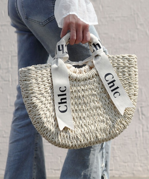 florist（フローリスト）の「【3タイプ展開】リボンハンドルカゴバッグ/ハンドバッグ（S・M・L）（かごバッグ・レディース・ベージュ系1/ベージュ系3/アイボリー系2/アイボリー系3/アイボリー系1/ベージュ系2・L/S/M）」の9枚目の写真