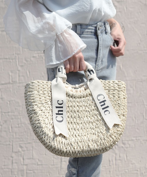 florist（フローリスト）の「【3タイプ展開】リボンハンドルカゴバッグ/ハンドバッグ（S・M・L）（かごバッグ・レディース・ベージュ系1/ベージュ系3/アイボリー系2/アイボリー系3/アイボリー系1/ベージュ系2・L/S/M）」の10枚目の写真