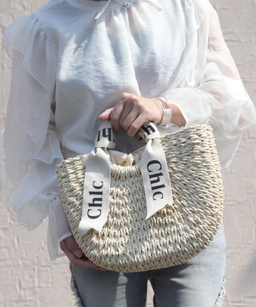 florist（フローリスト）の「【3タイプ展開】リボンハンドルカゴバッグ/ハンドバッグ（S・M・L）（かごバッグ・レディース・ベージュ系1/ベージュ系3/アイボリー系2/アイボリー系3/アイボリー系1/ベージュ系2・L/S/M）」の14枚目の写真