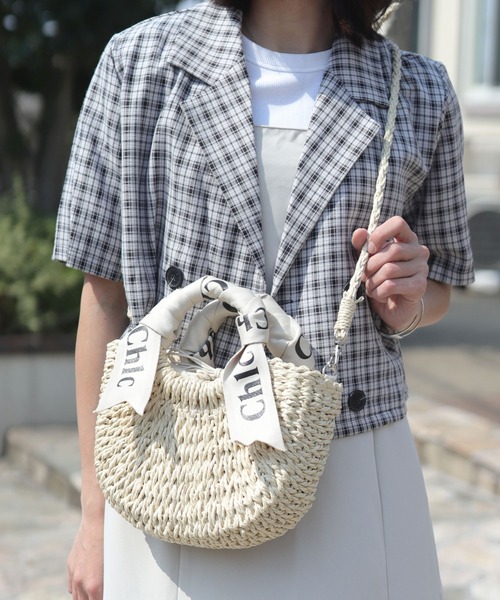 florist（フローリスト）の「【3タイプ展開】リボンハンドルカゴバッグ/ハンドバッグ（S・M・L）（かごバッグ・レディース・ベージュ系1/ベージュ系3/アイボリー系2/アイボリー系3/アイボリー系1/ベージュ系2・L/S/M）」の17枚目の写真