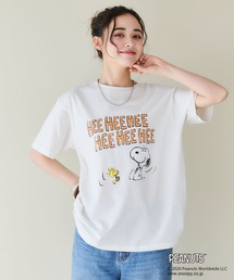 PEANUTS（ピーナッツ）の「【PEANUTS/ピーナッツ】スヌーピー/SNOOPYヴィンテージ風カスレプリント半袖Tシャツ（Tシャツ/カットソー）」