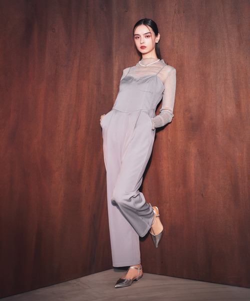 darial（ダリアル）の「【darial】2way lame set up 2点セット 2way ラメ セットアップ お呼ばれ 結婚式 二次会 成人式 同窓会 セレモニードレス パーティドレス オケージョンドレス（パンツドレス・レディース・グレー/ブラック/ブラウン・S/M）」の13枚目の写真