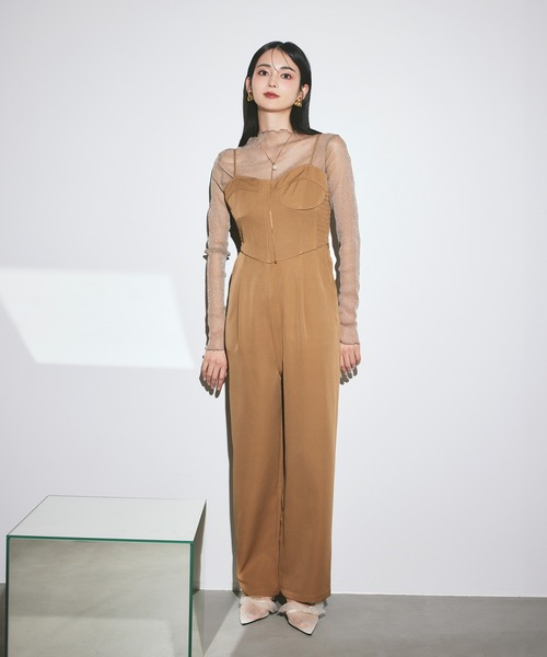 darial（ダリアル）の「【darial】2way lame set up 2点セット 2way ラメ セットアップ お呼ばれ 結婚式 二次会 成人式 同窓会 セレモニードレス パーティドレス オケージョンドレス（パンツドレス・レディース・グレー/ブラック/ブラウン・S/M）」の15枚目の写真