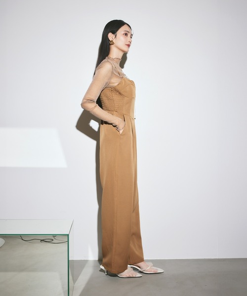 darial（ダリアル）の「【darial】2way lame set up 2点セット 2way ラメ セットアップ お呼ばれ 結婚式 二次会 成人式 同窓会 セレモニードレス パーティドレス オケージョンドレス（パンツドレス・レディース・グレー/ブラック/ブラウン・S/M）」の16枚目の写真