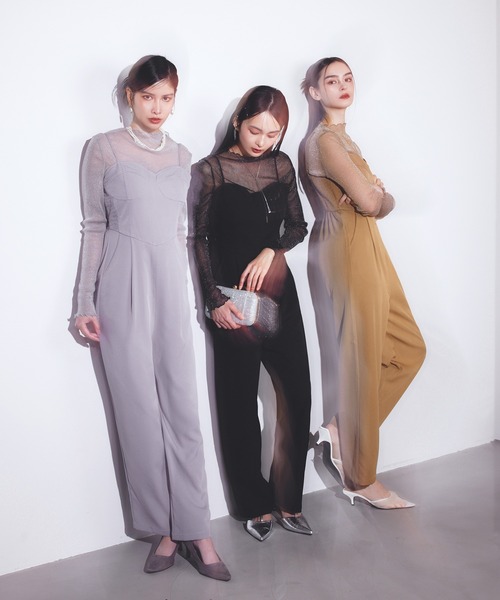 darial（ダリアル）の「【darial】2way lame set up 2点セット 2way ラメ セットアップ お呼ばれ 結婚式 二次会 成人式 同窓会 セレモニードレス パーティドレス オケージョンドレス（パンツドレス・レディース・グレー/ブラック/ブラウン・S/M）」の20枚目の写真