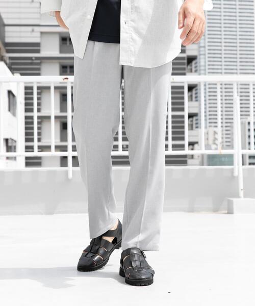 URBAN RESEARCH ROSSO MEN(アーバンリサーチロッソメン)の「『WEB限定』『セットアップ対応』パナマ風ストレートパンツ(その他パンツ・メンズ・ブラック/モカ/ネイビー/グレー系その他・LARGE/MEDIUM)」の3枚目の写真