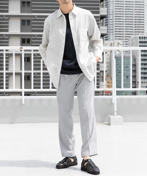 URBAN RESEARCH ROSSO MEN(アーバンリサーチロッソメン)の「『WEB限定』『セットアップ対応』パナマ風ストレートパンツ(その他パンツ・メンズ・ブラック/モカ/ネイビー/グレー系その他・LARGE/MEDIUM)」の12枚目の写真