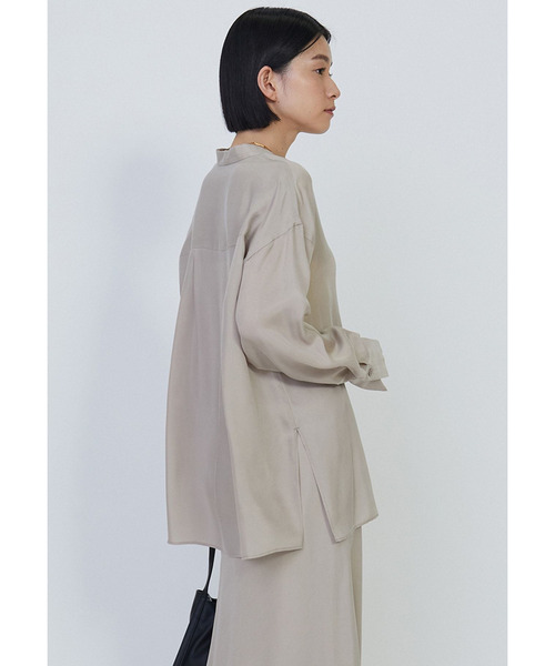 1er Arrondissement（プルミエアロンディスモン）の「【新色追加】キュプラフィブリルシャツ（シャツ/ブラウス・レディース・ベージュ/ベージュ系その他/ブラウン系その他4・36/38）」の7枚目の写真