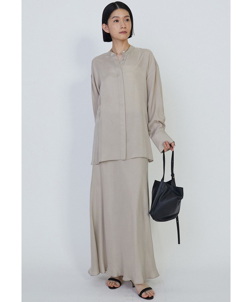 1er Arrondissement（プルミエアロンディスモン）の「【新色追加】キュプラフィブリルシャツ（シャツ/ブラウス・レディース・ベージュ/ベージュ系その他/ブラウン系その他4・36/38）」の8枚目の写真