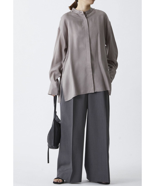 1er Arrondissement（プルミエアロンディスモン）の「【新色追加】キュプラフィブリルシャツ（シャツ/ブラウス・レディース・ベージュ/ベージュ系その他/ブラウン系その他4・36/38）」の22枚目の写真