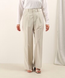 《セットアップ対応》リサイクルリネンライク ワンタックセミワイドパンツ